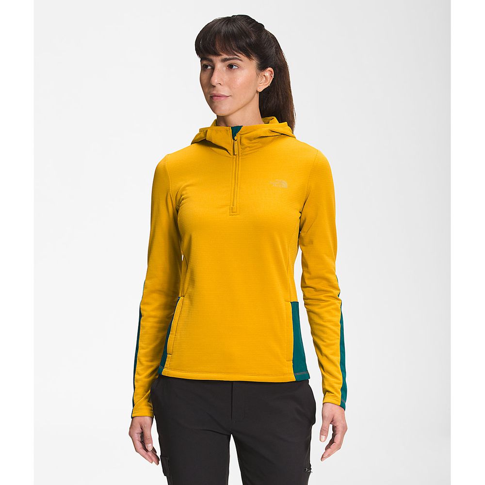 The North Face Hooded Jacket Womens Australia - The North Face Wayroute Pullover Yellow (PBY-562983)